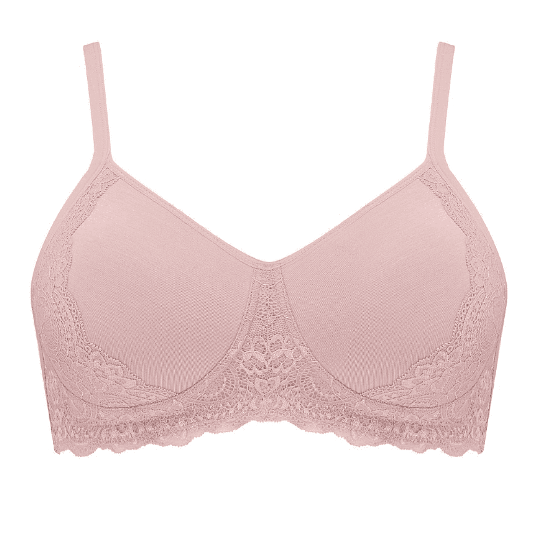 front image of the nicola jane post mastectomy bra orla in pink