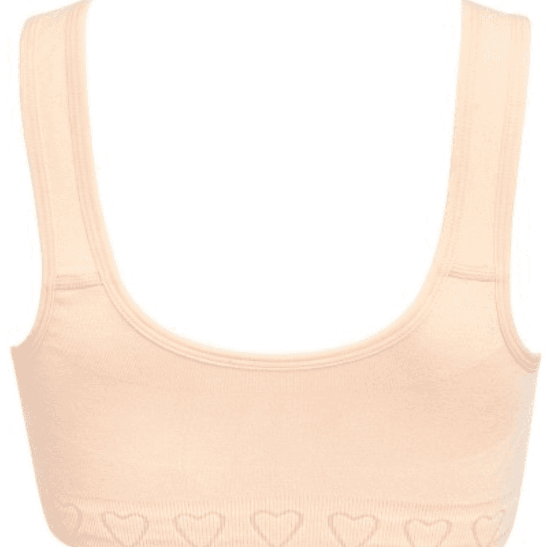 Cancer Research UK Post-Surgery Comfort Bra - Soft bamboo fabric bra designed for breast cancer patients. Offers comfort and support after mastectomy or breast cancer surgery. Available in white, black, and blush. Sizes range from Small to XXL. 100% net profits fund breast cancer research.