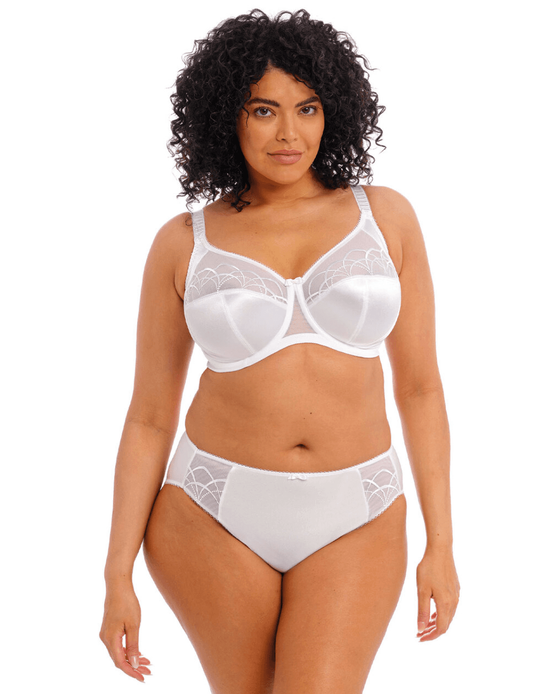 Elomi Side support cate underwired bra in white