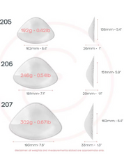 evenly bra balancer 205-207 dimensions 1-2 cup size difference