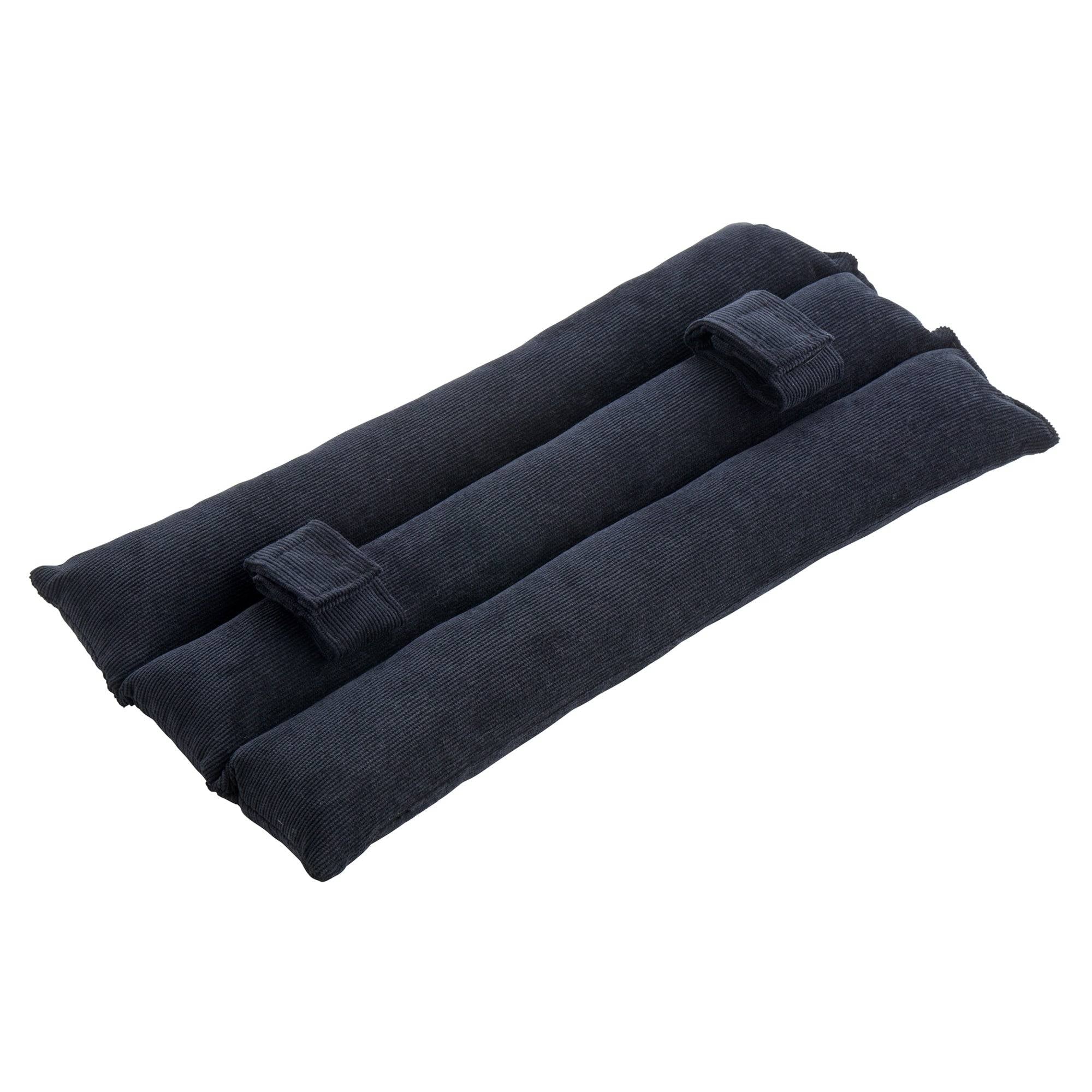 Black post-surgery seat belt protector from Cancer Research UK