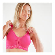 hot pink post surgery bra suitable for after a mastectomy by cancer research uk