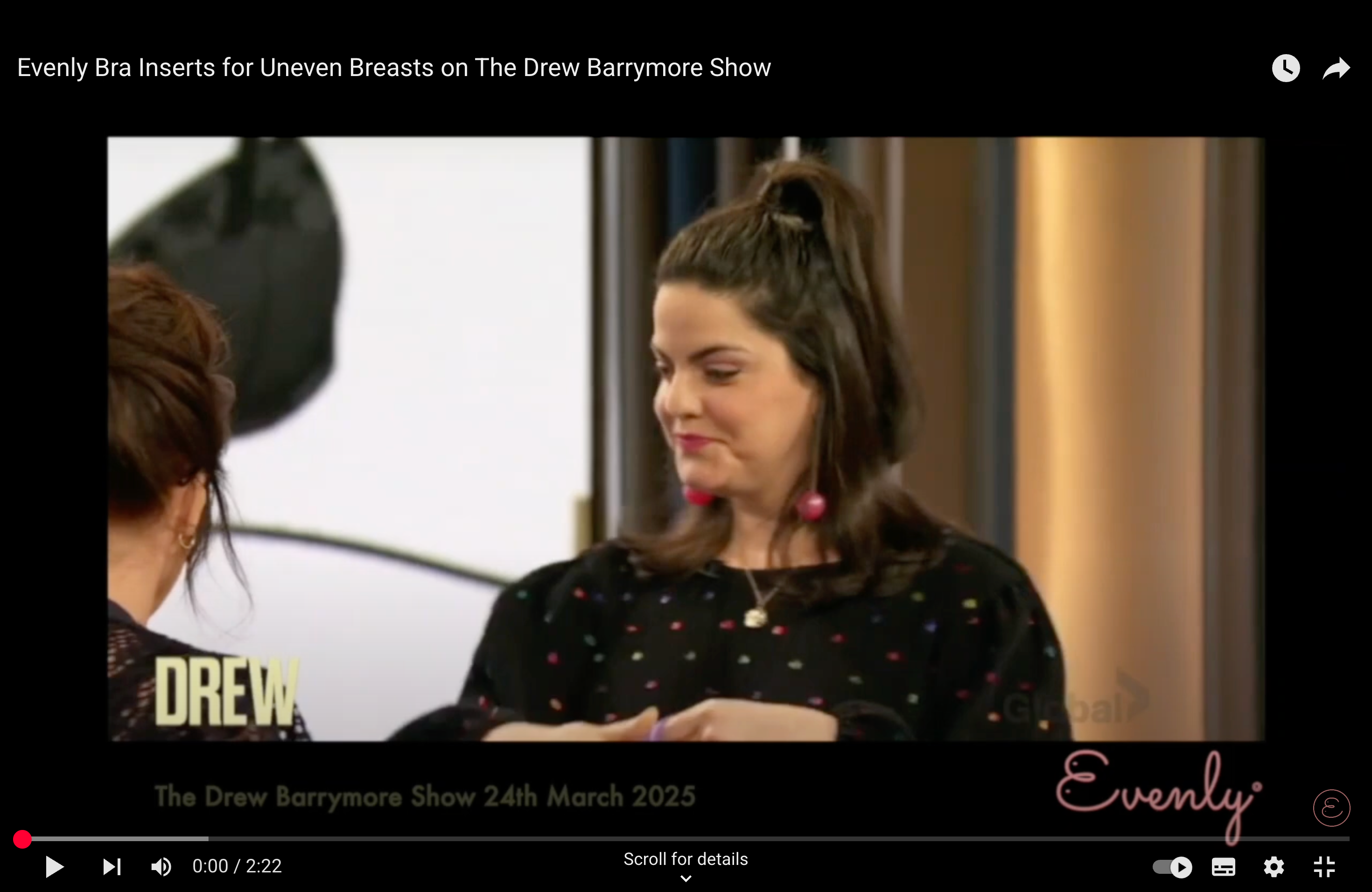 Hurray Kimmay on 'The Drew Barrymore Show' with a visible evenly bra balancer