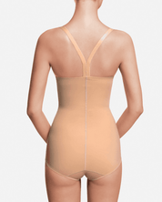 Image of Recova tummy tuck female supporter with adjustable fasteners and double skin reinforcements. This compression garment offers optimal support and comfort for tummy tucks, C-sections, and abdominal liposuction procedures.