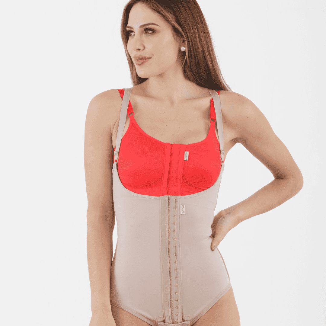 Macom clay high back front fastening girdle suitable for most abdominal surgeries including post c-section and liposuction procedures