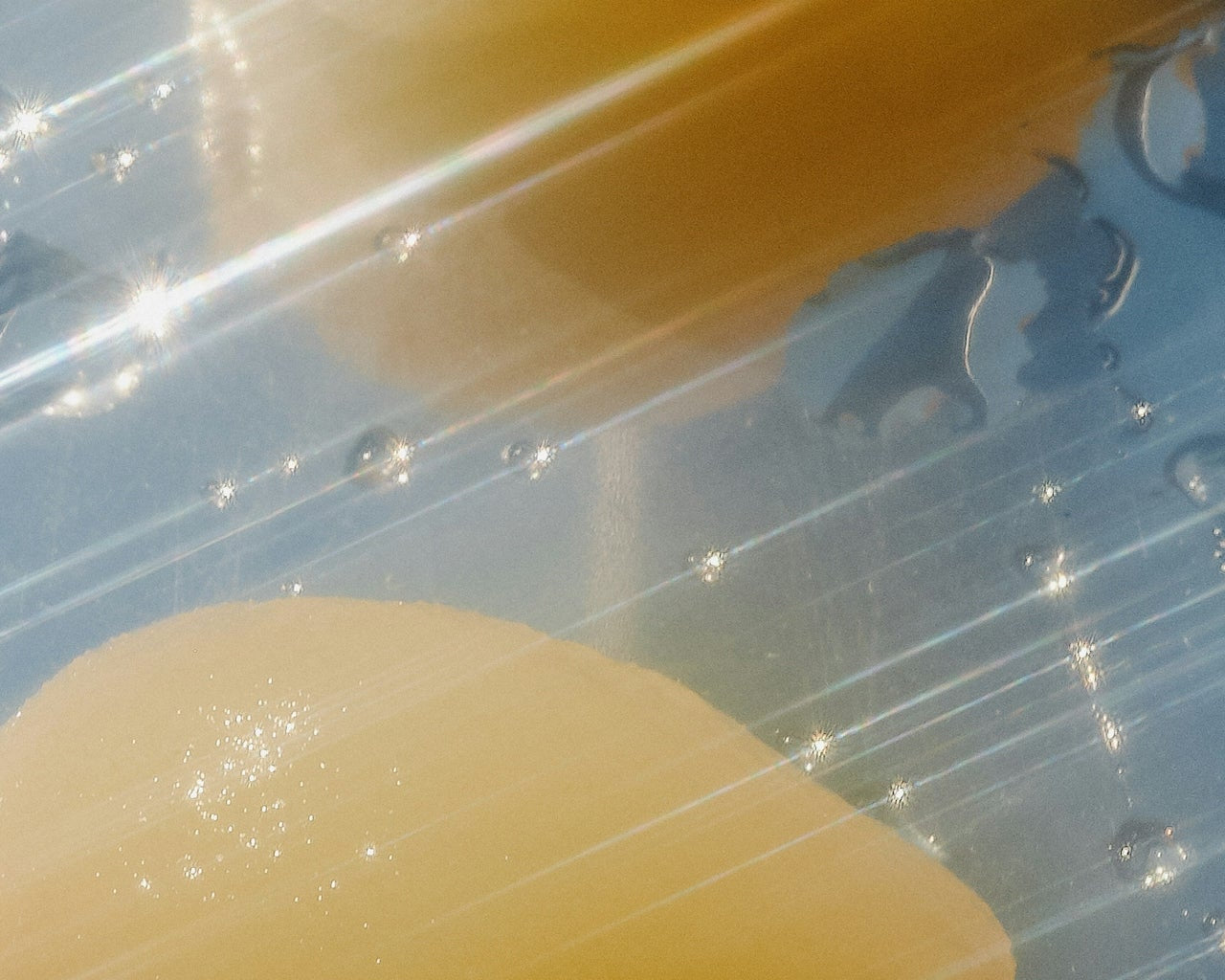 two pears on a mirror 