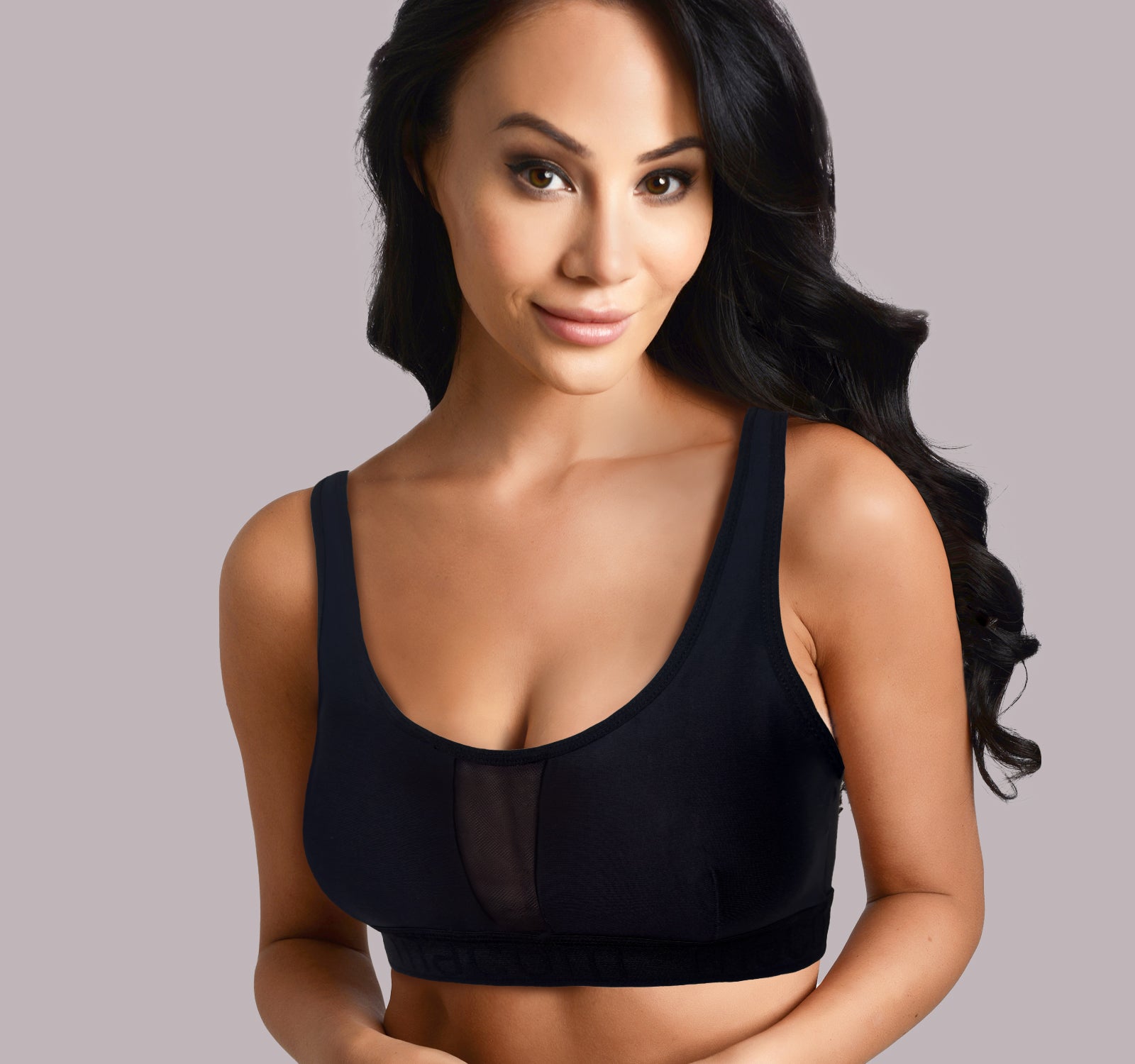 macom sports bra in black 