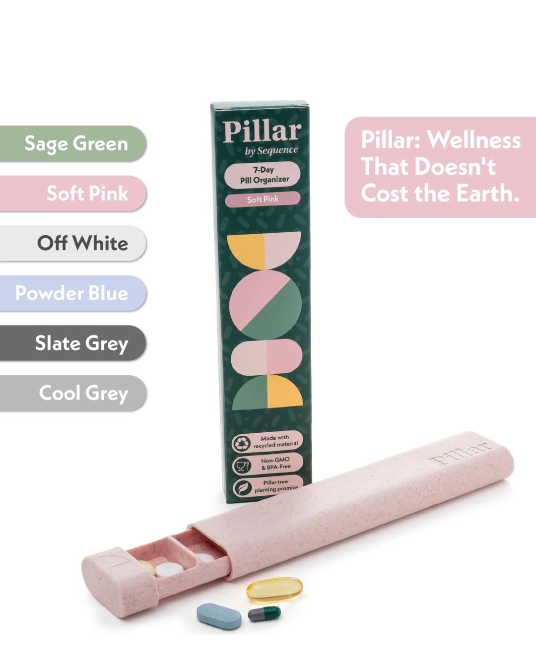 Pillar 7 Day Pill Organiser
