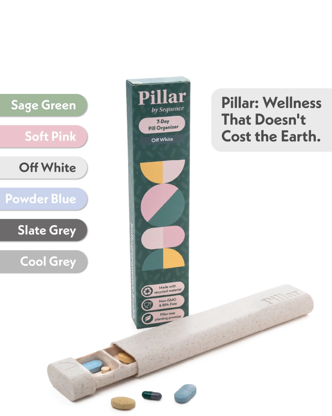 Pillar 7 Day Pill Organiser