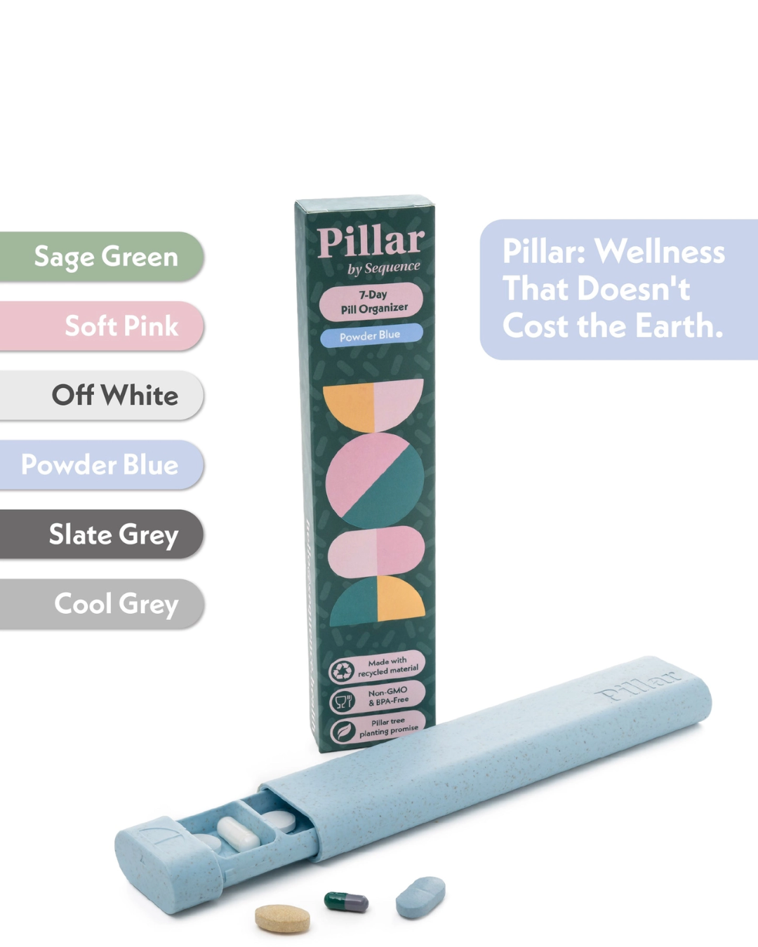 Pillar 7 Day Pill Organiser