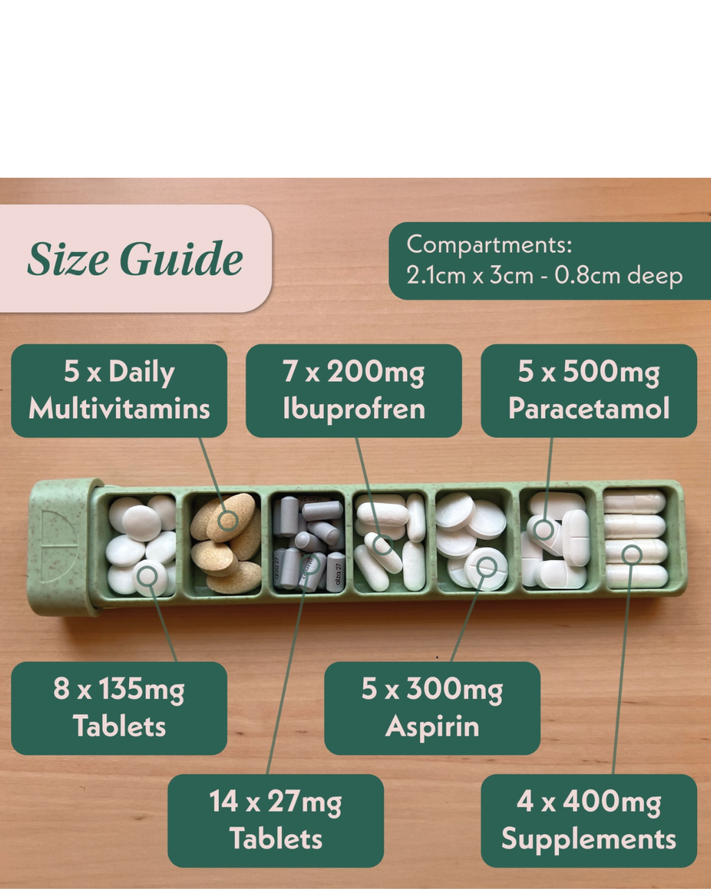 Pillar 7 Day Pill Organiser