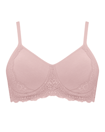 front image of the nicola jane post mastectomy bra orla in pink
