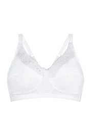 Comfortable and supportive, the Amoena Nancy Post Mastectomy Bra in white offers a smooth, seamless fit with adjustable straps, designed for post-surgery comfort.
