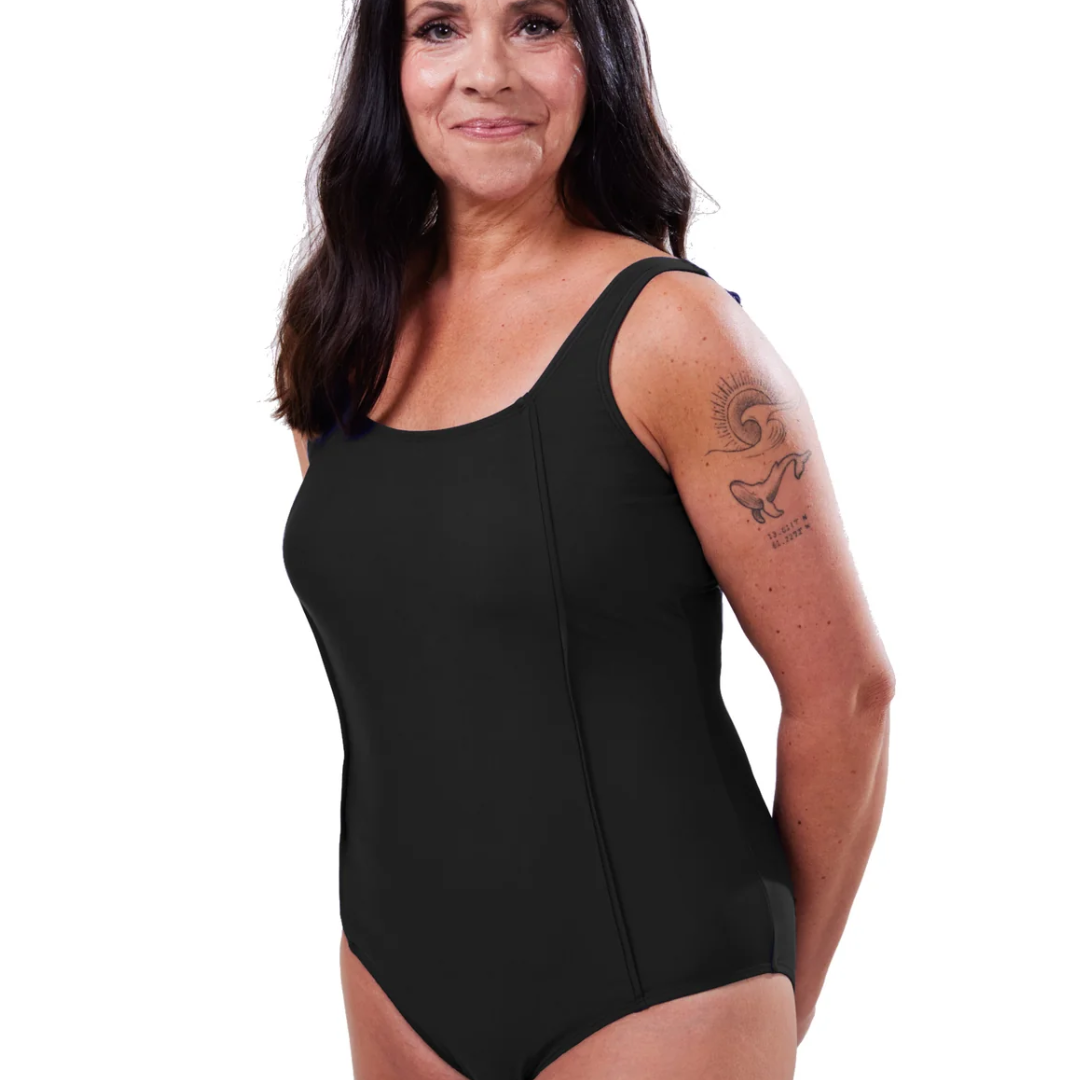 cancer research mastectomy swimsuit in black 