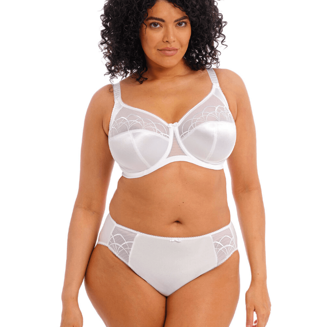 Elomi Side support cate underwired bra in white 