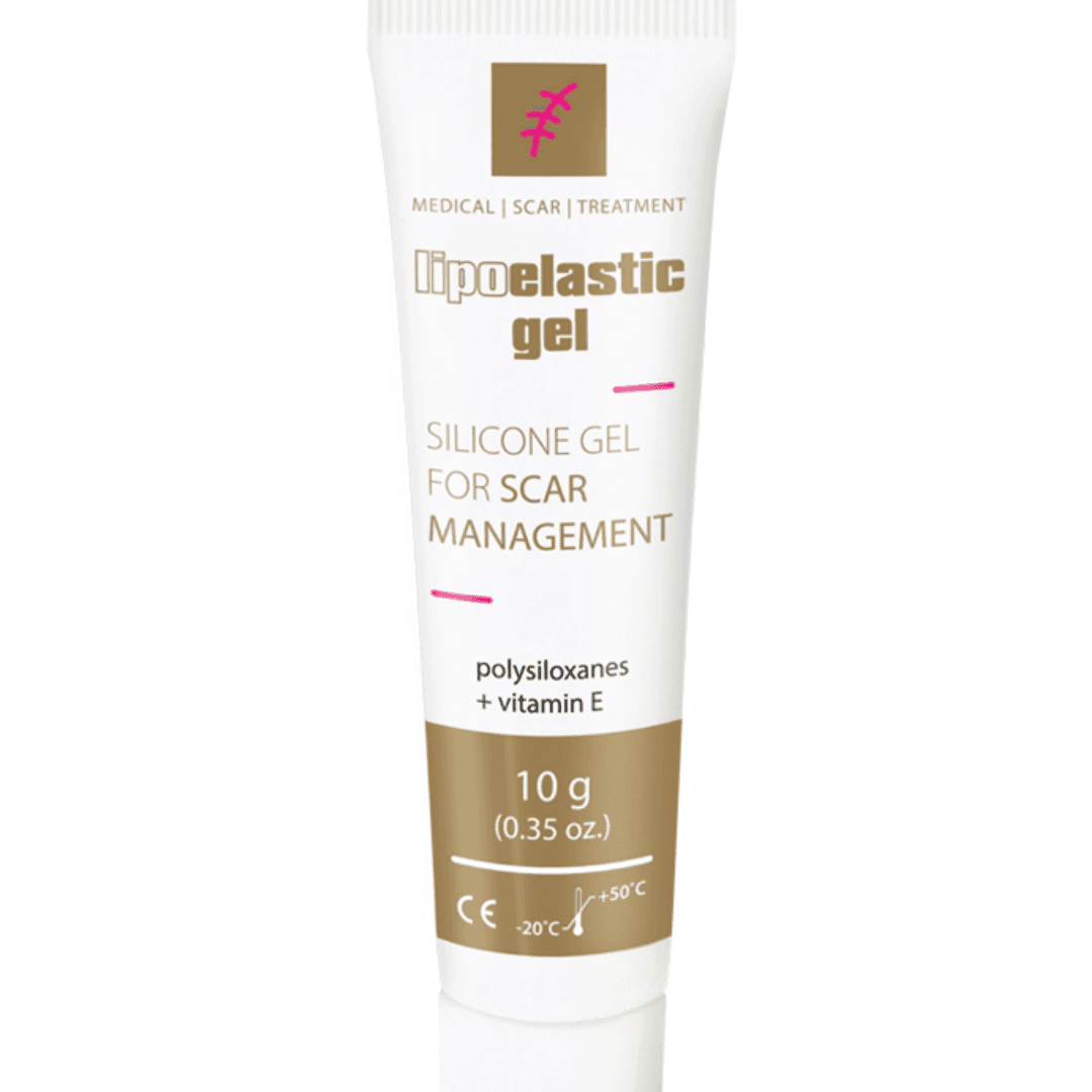 image of Lipoelastic scar gel, silicone gel for scar treatment, enriched with vitamin E 