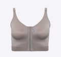 macom ultimate bra in clay, long line compression bra suitable for immedately post op. front fastening bra. Medical grade compression 