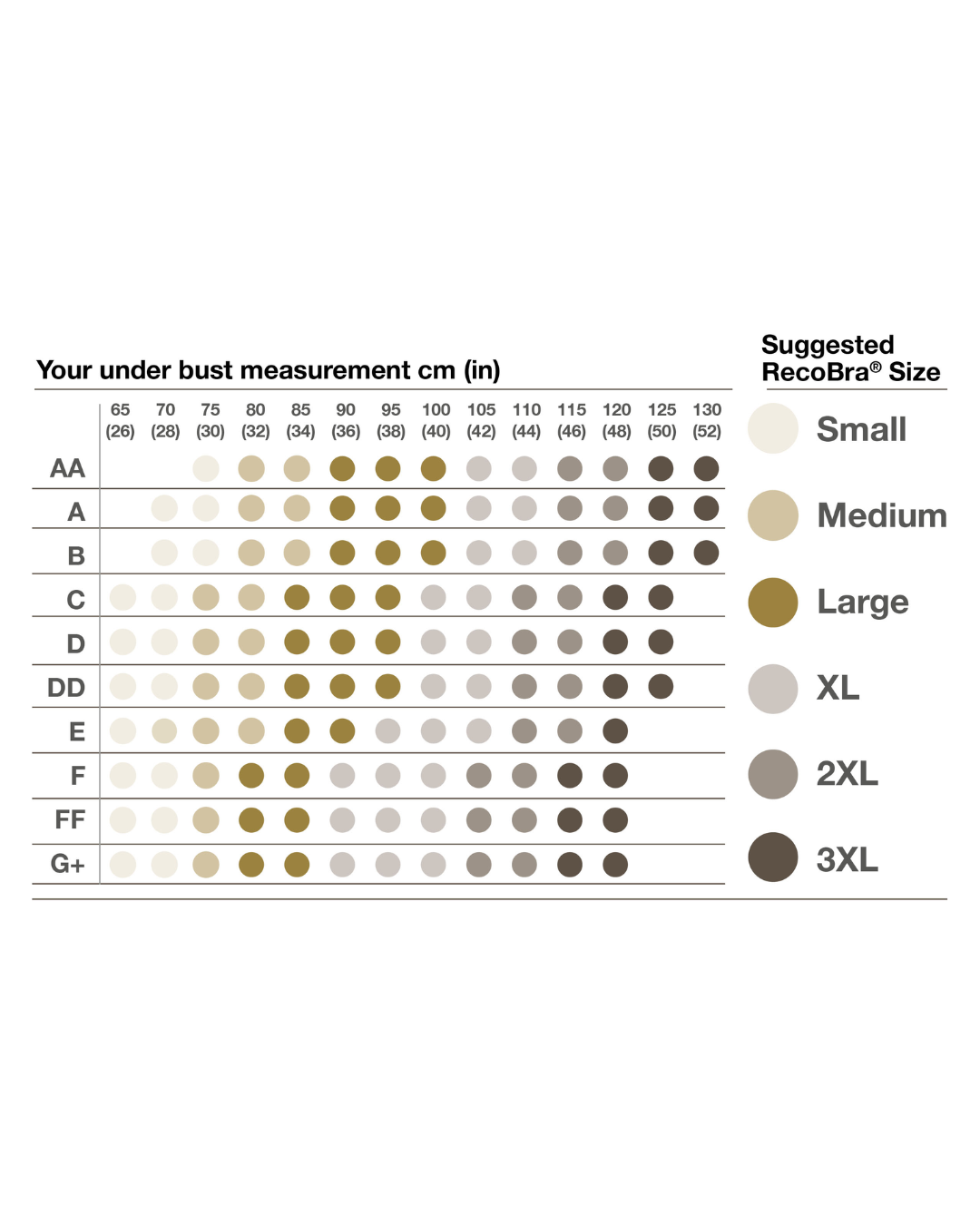 Recoheart size chart
