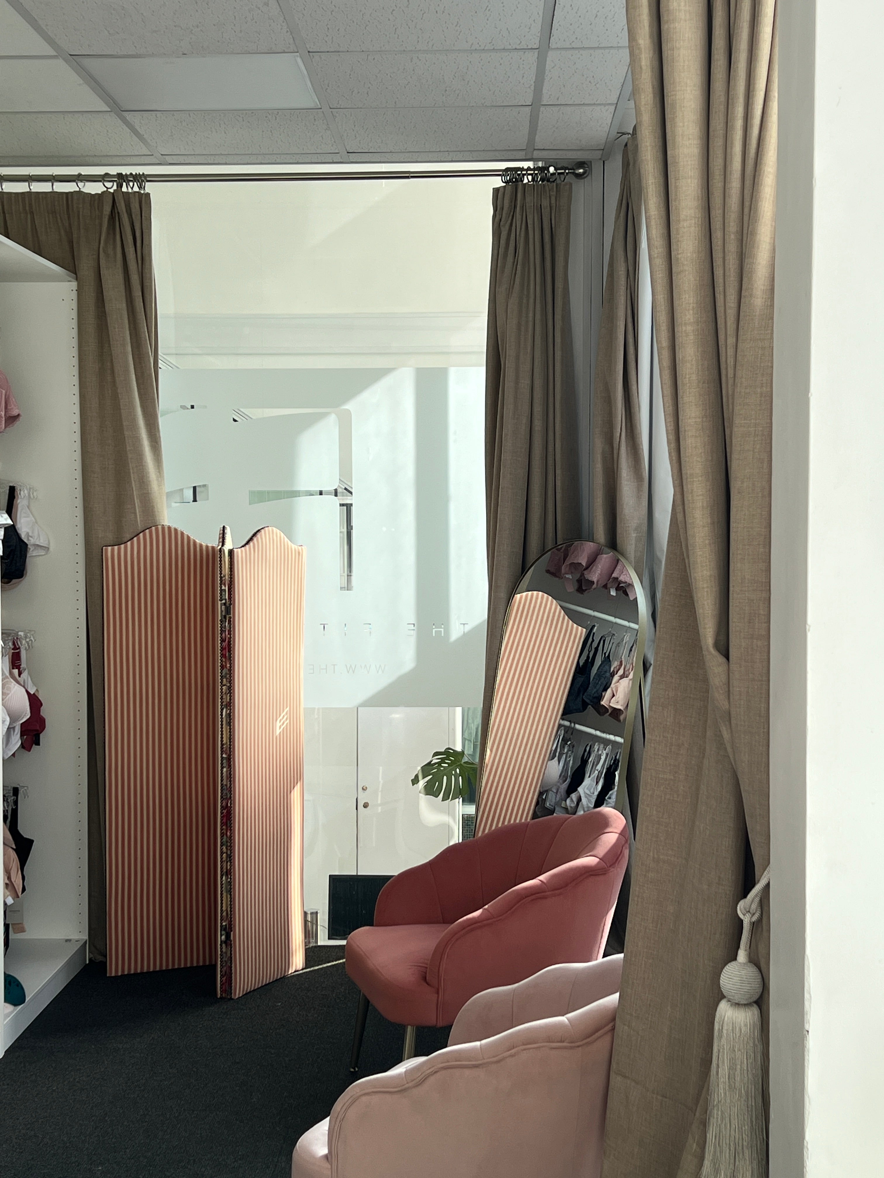 image showing the fitting service fitting room for personal one to one bra fittings and compression garment fittings 