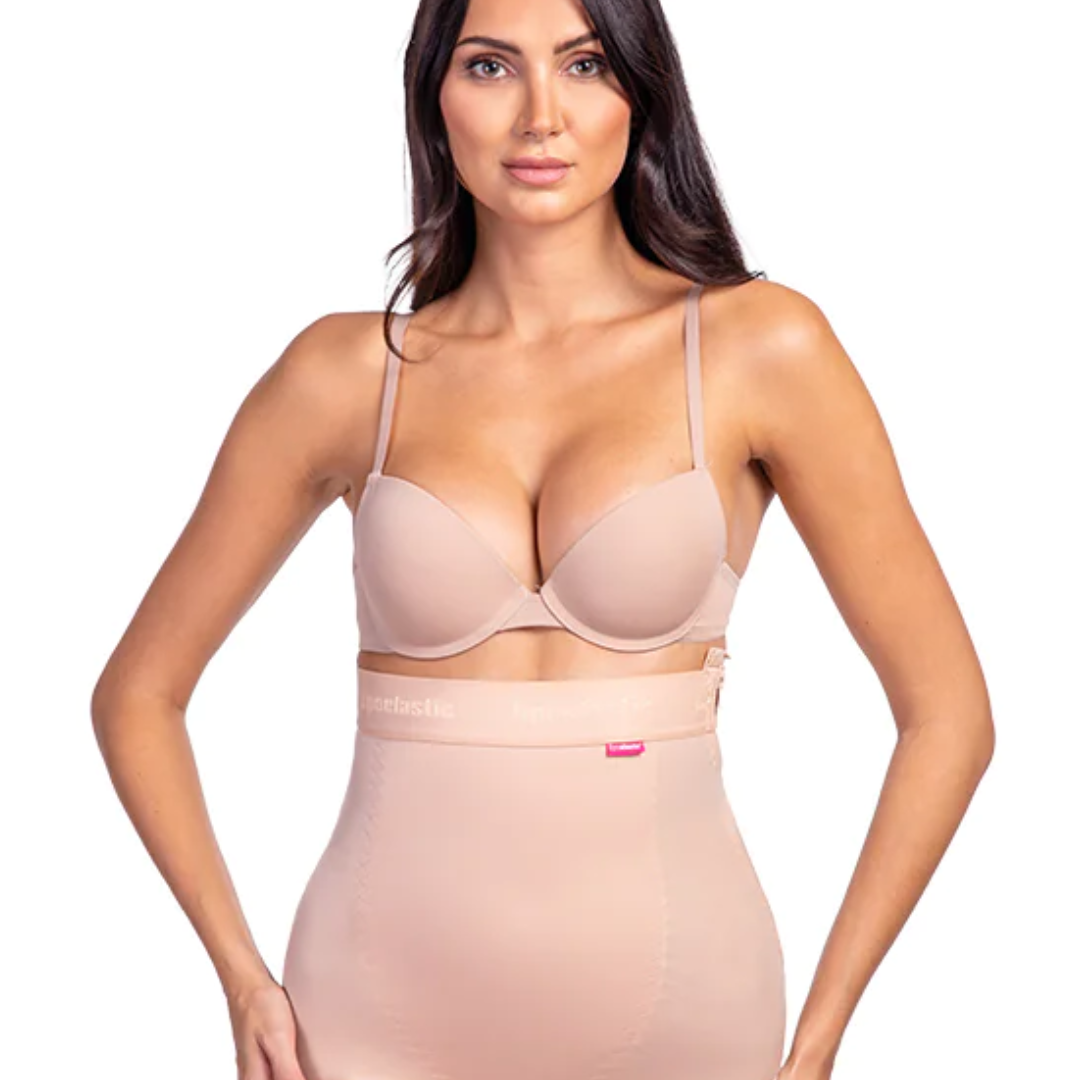 lipoelastic vh comfort high waist brief suitable for post abdominal surgery and liposuction with gusset opening and zip side fastening 