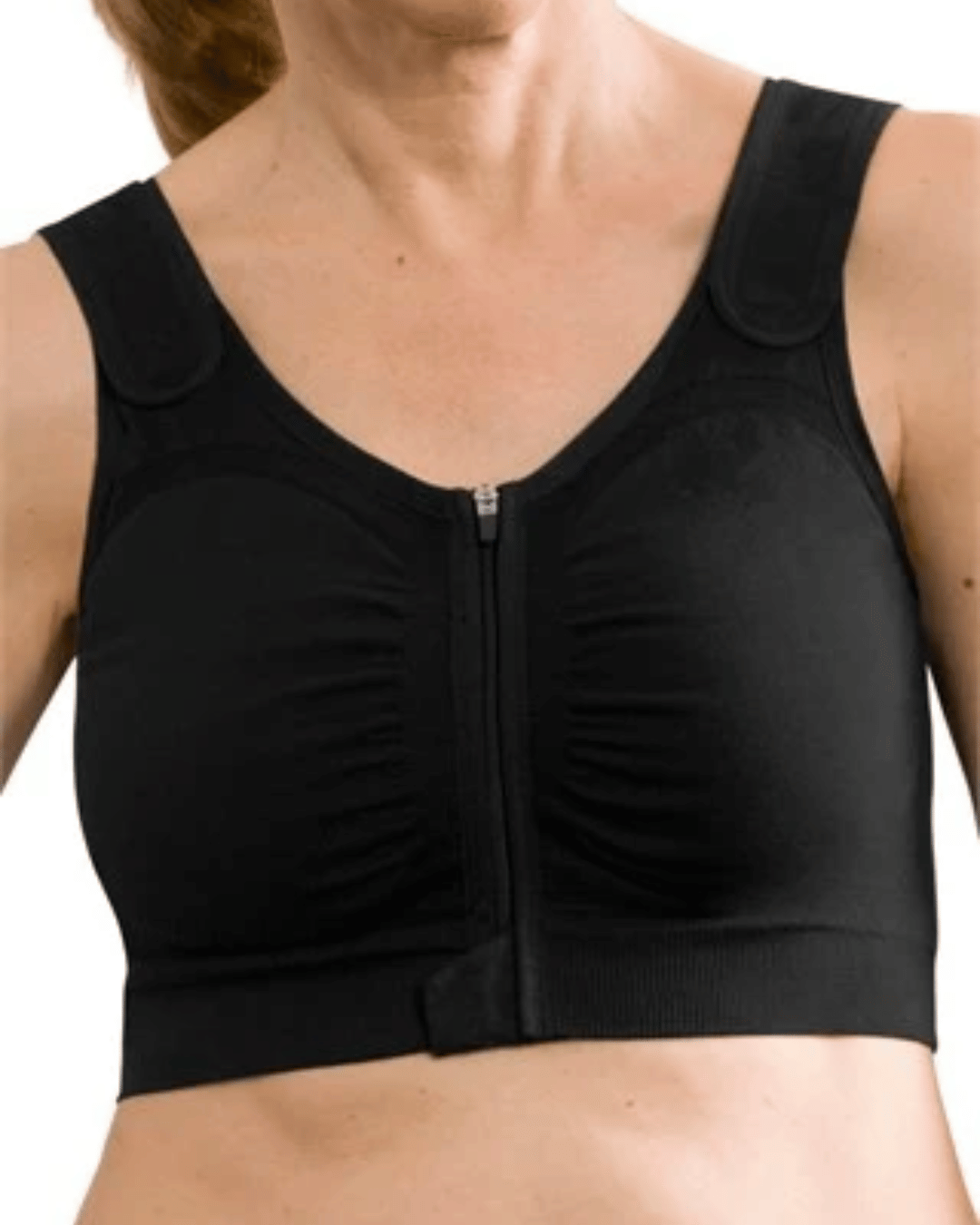The Amoena Leyla Seamless Surgical Bra offers optimal comfort and support during post-surgical recovery. Its seamless design and soft fabric provide a gentle feel against the skin. Featuring bilateral pockets, it is compatible with breast forms or prostheses. Choose the Leyla bra for a seamless and comfortable healing experience.