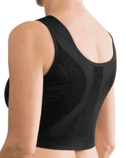 The Amoena Leyla post op surgical Bra offers optimal comfort and support during post-surgical recovery. Its seamless design and soft fabric provide a gentle feel against the skin. Featuring bilateral pockets, it is compatible with breast forms or prostheses. Choose the Leyla bra for a seamless and comfortable healing experience.