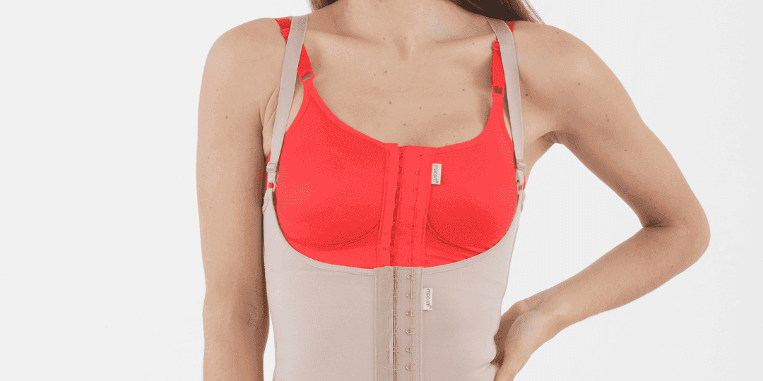 Macom clay high back front fastening girdle suitable for most abdominal surgeries including post c-section and liposuction procedures